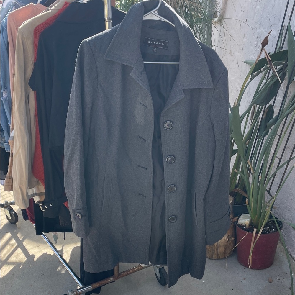 Gray Button-Up Coat
